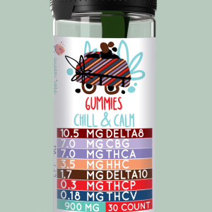 CHILL & CALM  GUMMEIS With Live Resin 18 Count 25 OZ & 30 Count 42 OZ