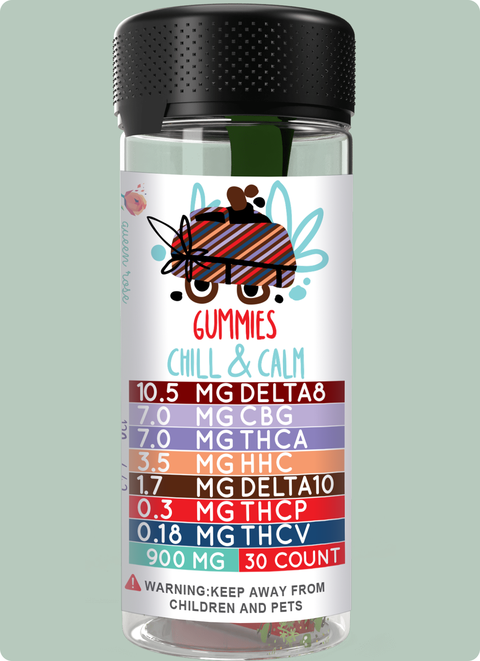 CHILL & CALM  GUMMEIS With Live Resin 18 Count 25 OZ & 30 Count 42 OZ