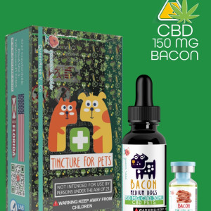 150 MG CBD Tincture ( Medium Dogs) Bacon for Pets ( 25 - 35 ) Lbs   30 Ml