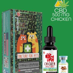 500 MG CBD Tincture ( Large Dogs) Chicken for Pets ( 50 - 75 ) Lbs   30 Ml