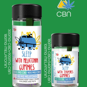 CBN + CBD + MELATONIN  GUMMEIS With Live Resin 18 Count 25 OZ & 30 Count 42 OZ FOR SLEEP