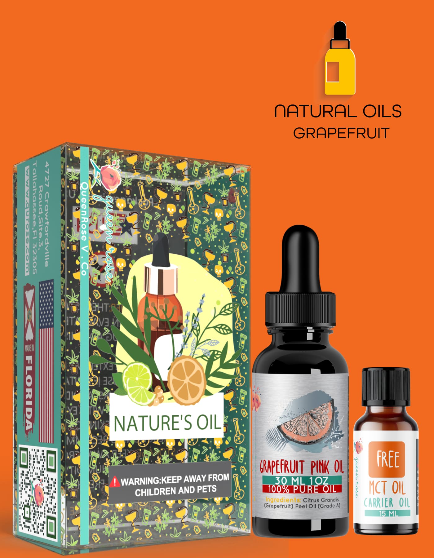 GRAPEFRUIT PINK ESSENTIAL OIL  30 Ml & 60 Ml