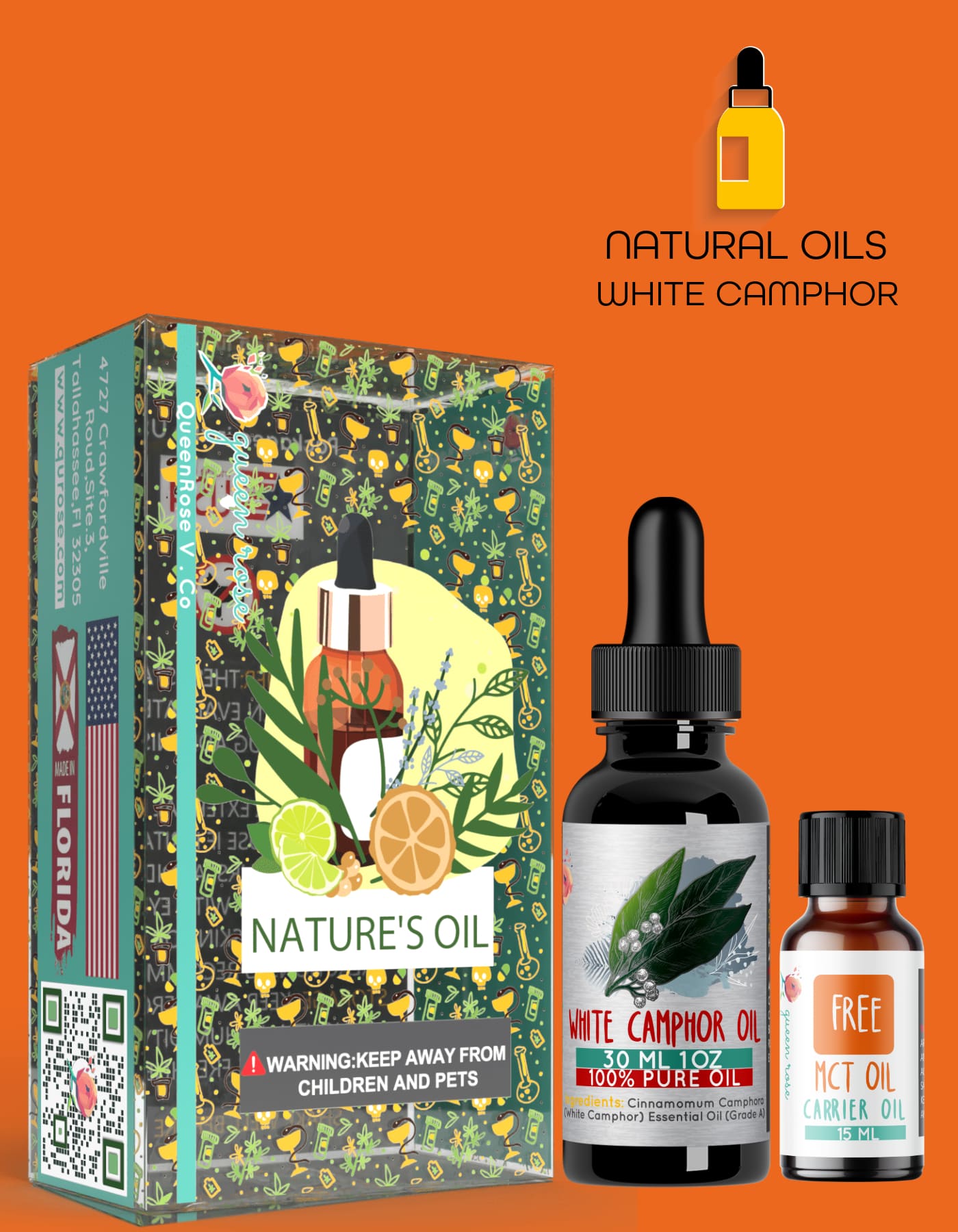 WHITE CAMPHOR ESSENTIAL OIL   30 Ml  &   60 Ml