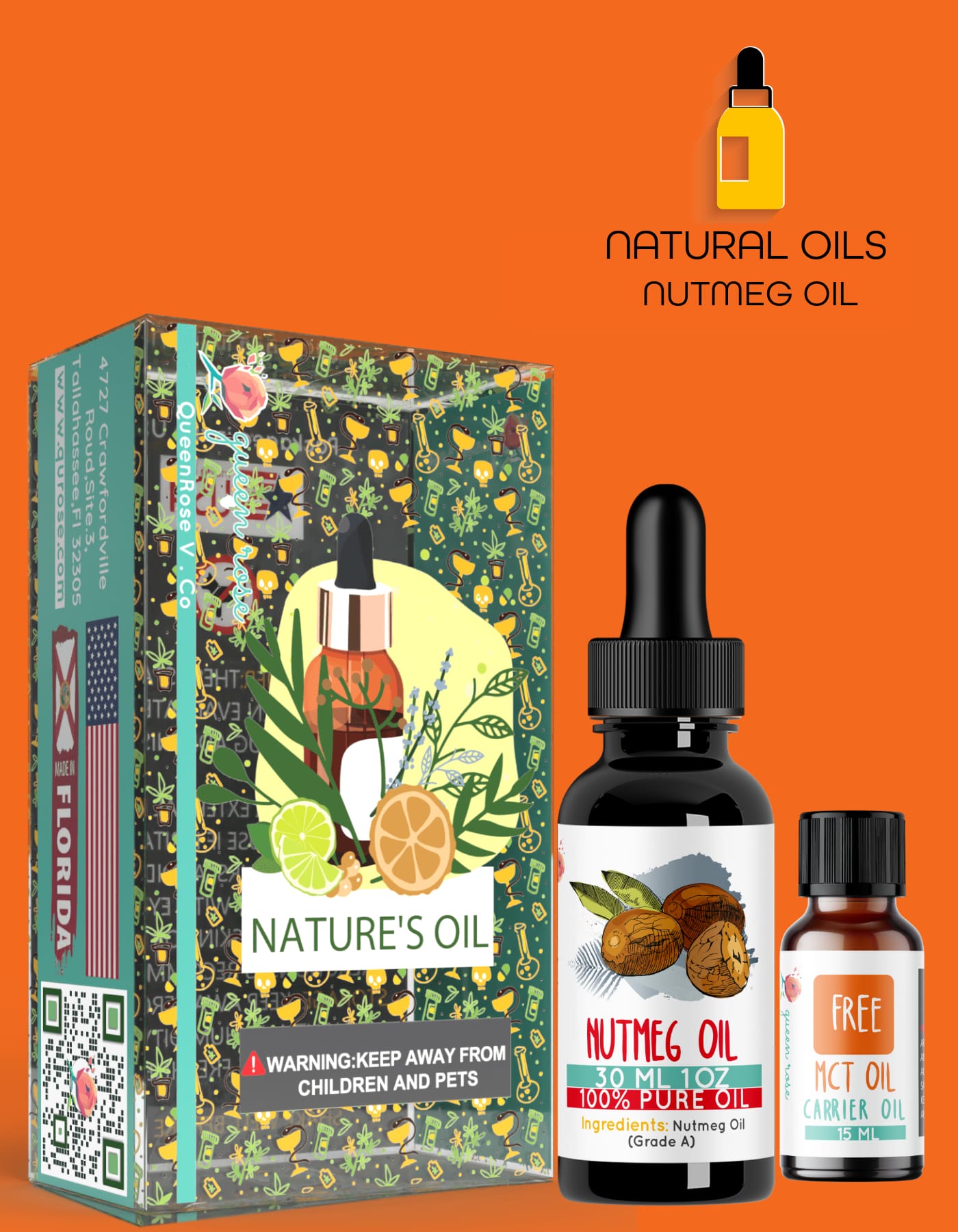 NUTMEG  ESSENTIAL  OIL 30 ML & 60 ML