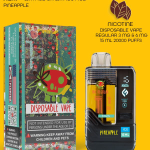 PINEAPPLE  20000 PUFFS VAPE NICOTINE REGULAR WITH ICE OR WITHOUT ICE 15 ML NO:11