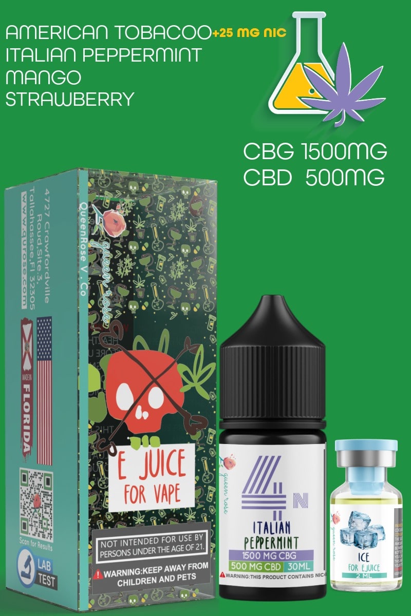 CBG (1500 MG) + CBD  (500 MG)   E JUICE FOR VAPE  30 ML