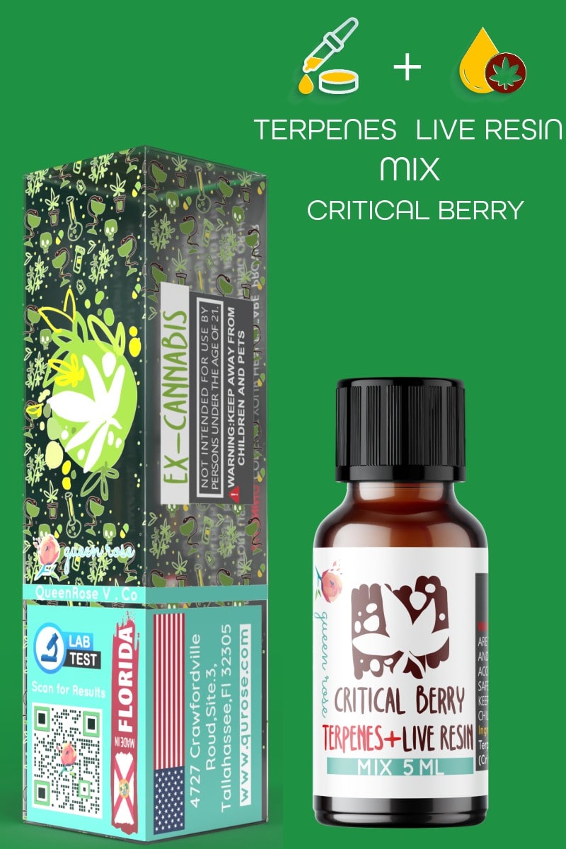 CRITICAL BERRY MIX NATURAL TERPENES WITH LIVE RESIN ( READY FOR MIXING ) 5ML - 10 ML - 15ML