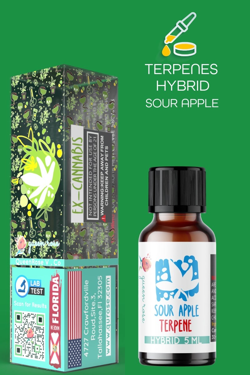 SOUR APPLE HYBRID NATURAL TERPENES ( READY FOR MIXING ) 5ML - 10 ML - 15ML