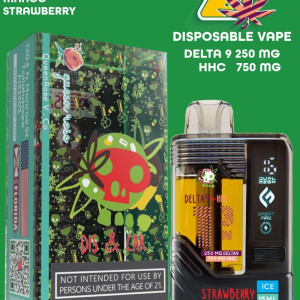 WATER-BASED VAPE  HHC (750 MG) + DELTA9 (750 MG)  20000 PUFFS WITH ICE OR WITHOUT ICE 15 ML