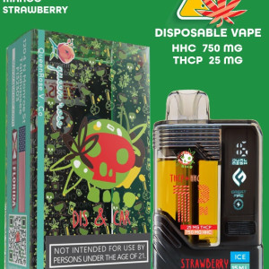 WATER-BASED VAPE THCP (25 MG) + HHC (750MG)  20000 PUFFS WITH ICE OR WITHOUT ICE 15 ML