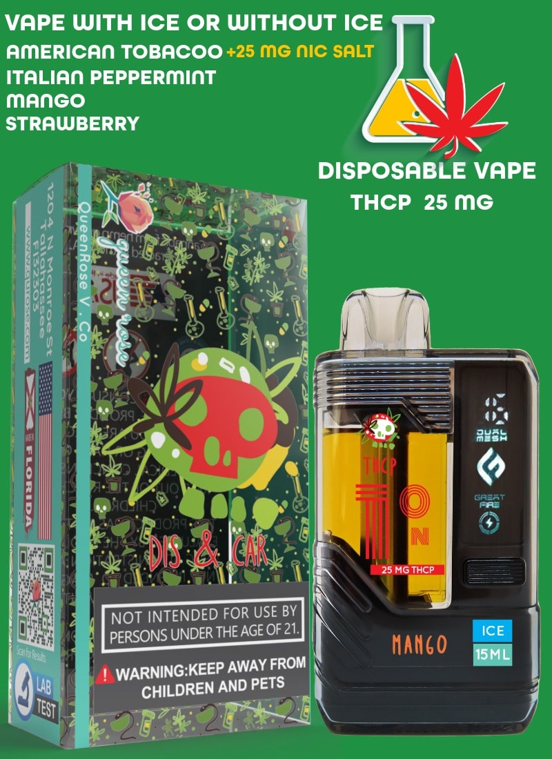 WATER-BASED VAPE THCP (25 MG) ) 20000 PUFFS WITH ICE OR WITHOUT ICE 15 ML